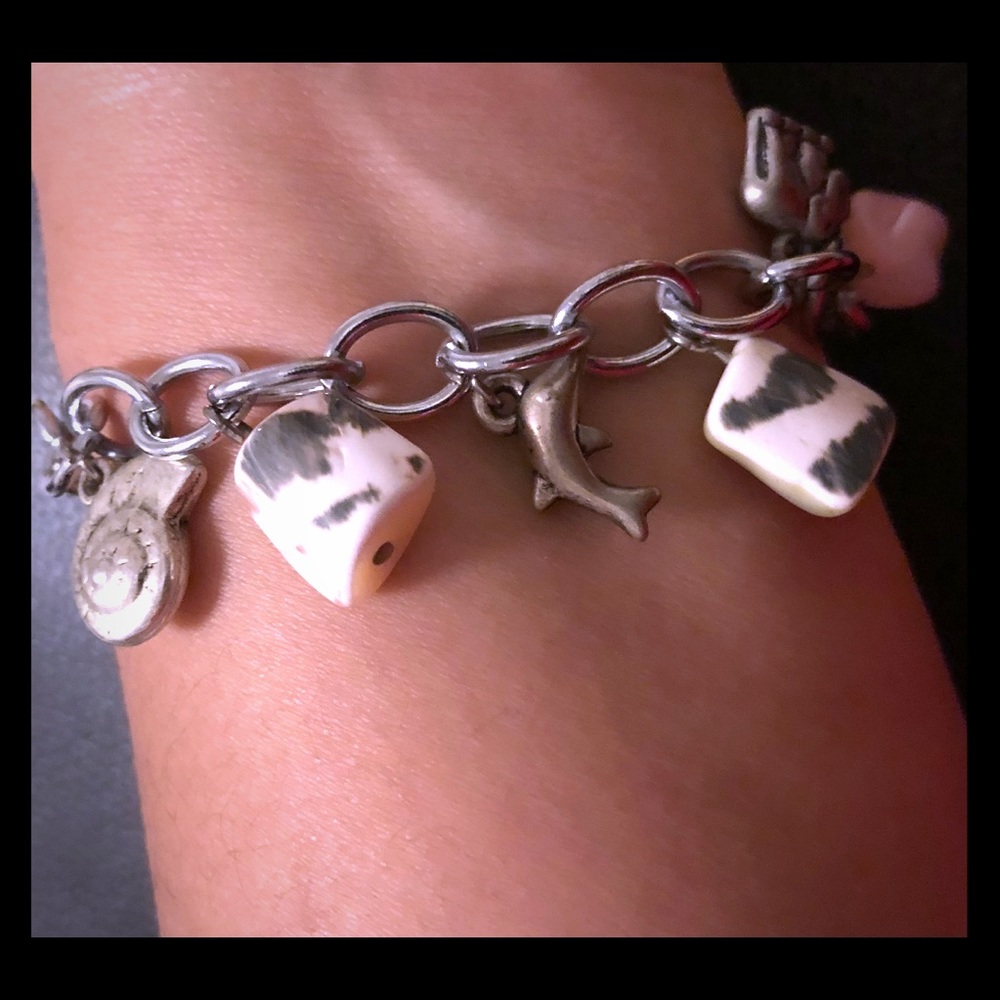 CharmLink Bracelet Natural Polished Stones